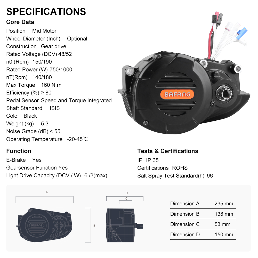 Bafang M620 G510 1000W Mid Dri - Mid Drive Conversion Kit 1000W ulasan dan harga